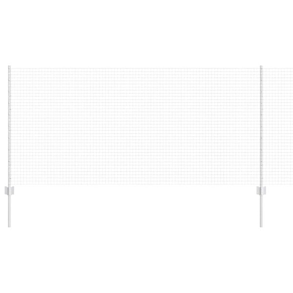 vidaXL Gjerde og St&oslash;tte s&oslash;lv 1 x 10 m St&aring;l