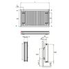 Bolig Radiator Hvit Side Koblinger 80 x 10 x 60 cm
