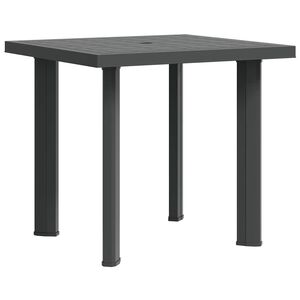 vidaXL Hagebord antrasitt 80x75x72 cm plast