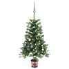 vidaXL Forh&aring;ndsbelyst kunstig juletre med kulesett 65 cm gr&oslash;nn