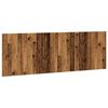 vidaXL Veggmontert hodegavl gammelt tre 240x1,5x80 cm konstruert tre