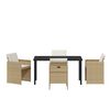 vidaXL Hage Spisegruppe 5 pcs Beige polyrotting