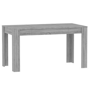 vidaXL Spisebord gr&aring; sonoma 140x74,5x76 cm konstruert tre