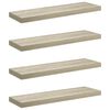 vidaXL Flytende vegghyller 4 stk eik 80x23,5x3,8 cm MDF
