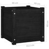 vidaXL Blomsterkasse svart 40x40x40 cm heltre furu