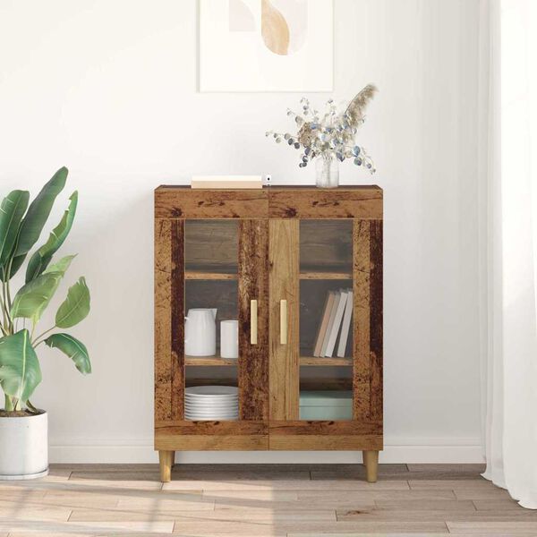 vidaXL Serviesskap Gamle tre 69,5 x 34 x 90 cm Konstruert tre