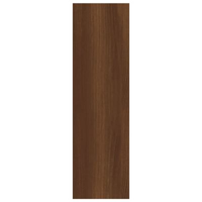 vidaXL Vegghylle brun eik 75x16x55 cm konstruert tre