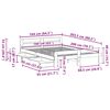 vidaXL Sengeramme uten madrass hvit 160x200 cm heltre furu
