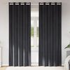 vidaXL Blendingsgardiner 2 pcs M&oslash;rkegr&aring; 140 x 245 cm Fl&oslash;yel