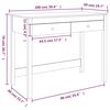 vidaXL Skrivebord med skuffer honningbrun 100x50x78 cm heltre furu