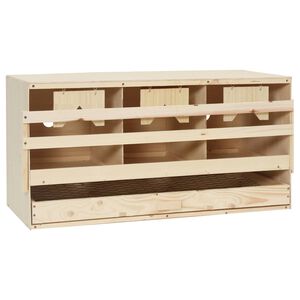 vidaXL Hekkeboks 3 rom 72x33x38 cm heltre furu