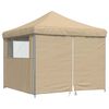 vidaXL Partytelt Beige 292 x 292 x 315 cm Oxford Stoff