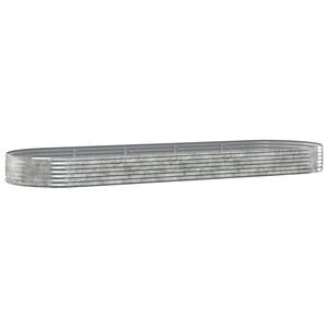 vidaXL H&oslash;ybed galvanisert st&aring;l 450x140x36 cm s&oslash;lv