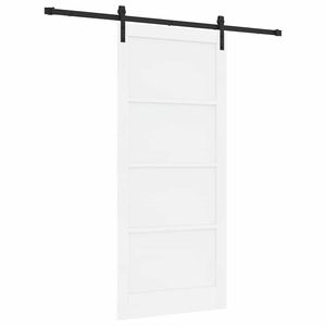 vidaXL Skyved&oslash;r Hvit og svart 93 x 211 cm Massiv furu
