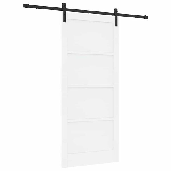 vidaXL Skyved&oslash;r Hvit og svart 93 x 211 cm Massiv furu