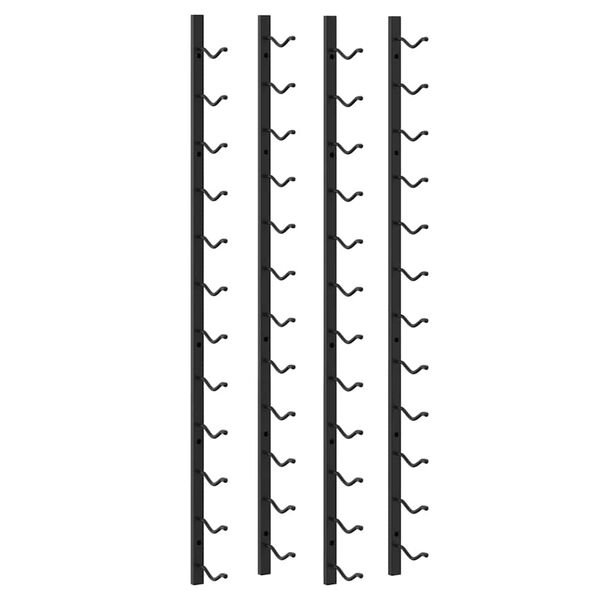 vidaXL Veggmontert vinstativ for 12 flasker 2 stk svart jern