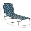 vidaXL Sammenleggbar solseng st&aring;l og stoff bladtrykk