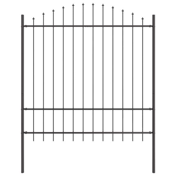 vidaXL Hage Hegning 4 pcs Grå 170 x 215 cm Pulverlakkert stål