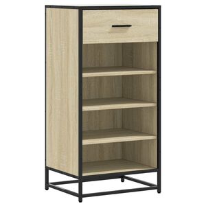vidaXL Skohylle sonoma eik 48x38x97,5 cm konstruert tre
