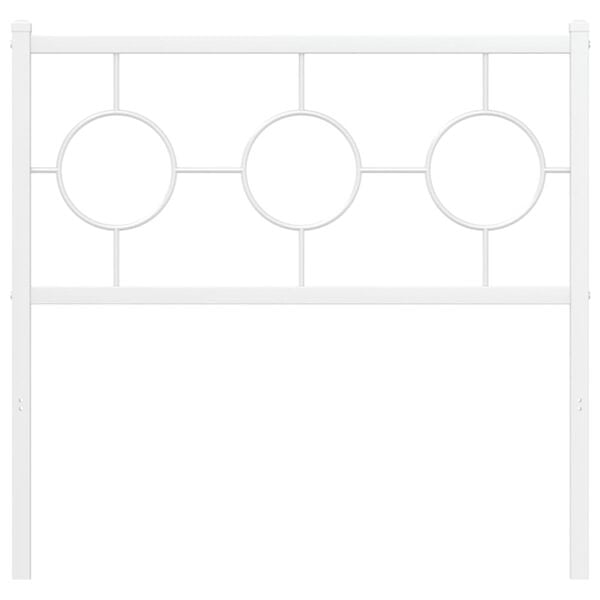 vidaXL Utskiftbar sengegavl i metall hvit 90 cm