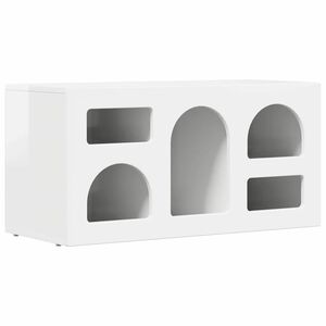 vidaXL TV-skap H&oslash;yglanset hvit 80 x 35 x 40 cm Konstruert tre