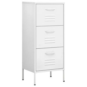vidaXL Oppbevaringsskap hvit 42,5x35x101,5 cm st&aring;l