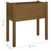 vidaXL Plantekasse honningbrun 70x31x70 cm heltre furu