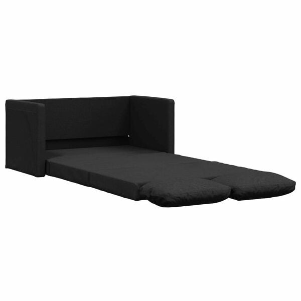 vidaXL Sammenleggbar Sofa seng Svart 112 x 60 x 60 cm stoff