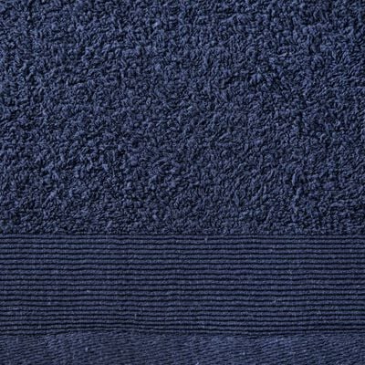 vidaXL Badehåndklesett 5 stk bomull 450 g/m² 100x150 cm marineblå