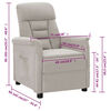 vidaXL Hvilestol lysegrå mikrofiberstoff