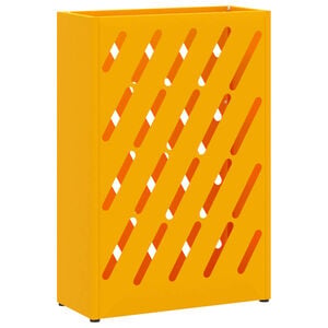 vidaXL Parasollstativ sennepsgul 28 x 12 x 41 cm St&aring;l