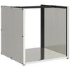 vidaXL Vedstativ 40x40x40 cm rustfritt st&aring;l