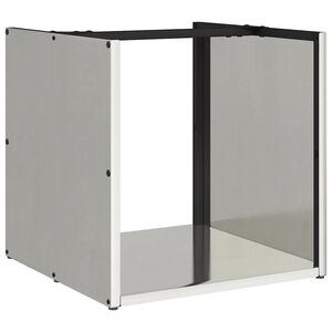vidaXL Vedstativ 40x40x40 cm rustfritt st&aring;l