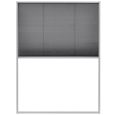 vidaXL Plissert insektskjerm for vindu aluminium 60x80 cm