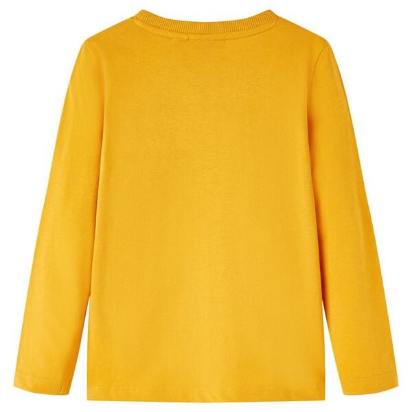 T-skjorte for barn med lange ermer oker 104