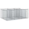 vidaXL Gabion hevet seng 150 x 100 x 60 cm Galvanisert st&aring;l S&oslash;lv