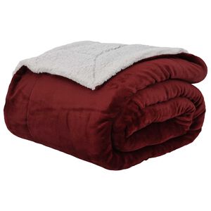 vidaXL Kastteppe Bordeaux R&oslash;d 130 x 150 cm Fleece
