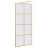 vidaXL Walk-in Dusjvegg Gull 90 x 195 cm herdet glass