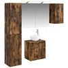 vidaXL Baderomsskapsett 5 pcs R&oslash;kt Eik 50 x 14,5 x 70 cm