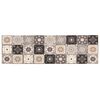 vidaXL Kj&oslash;kken teppe Gr&aring; og beige mosaikk 150 x 45 cm 100% Polyamid
