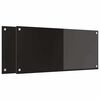 vidaXL Kjøkkenbakplate Svart 90 x 40 cm herdet glass