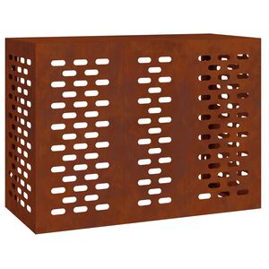 vidaXL Deksel til klimaanlegg Rusten 110 x 50 x 80 cm Cortenst&aring;l