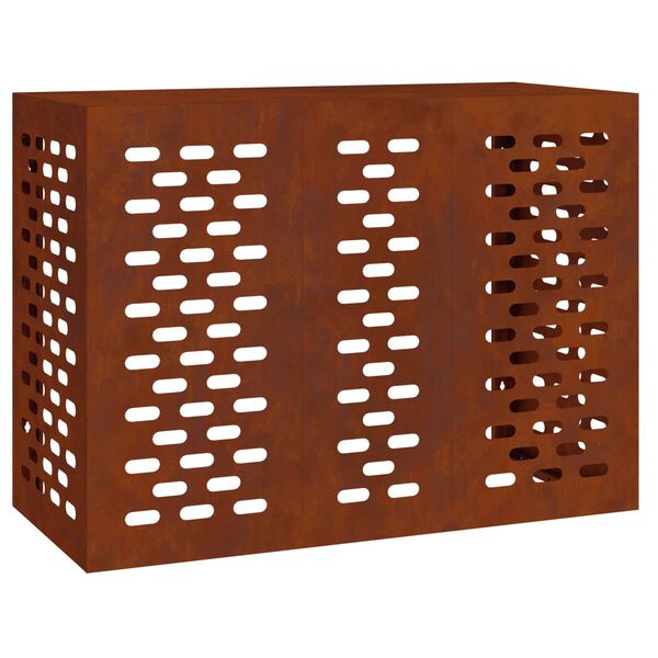 vidaXL Deksel til klimaanlegg Rusten 110 x 50 x 80 cm Cortenst&aring;l