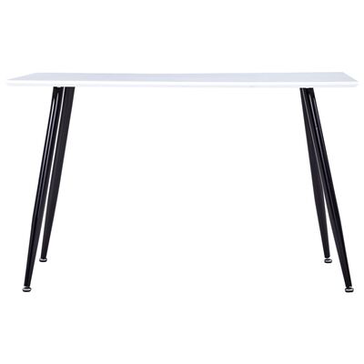 vidaXL Spisebord hvit og svart 120x60x74 cm MDF