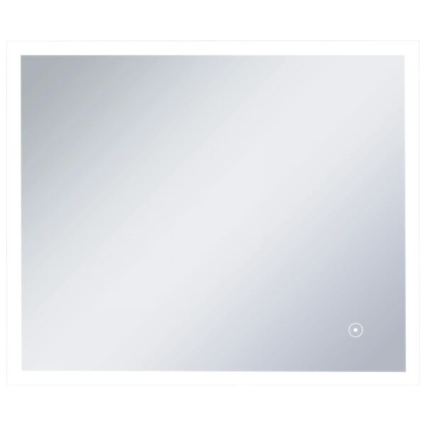 vidaXL LED-veggspeil til bad med berøringssensor 60x50 cm