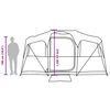 vidaXL Telt med tak Grå og oransje 435 x 255 x 216 cm Polyester
