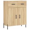 vidaXL Highboard sonoma eik 69,5x34x180 cm konstruert tre
