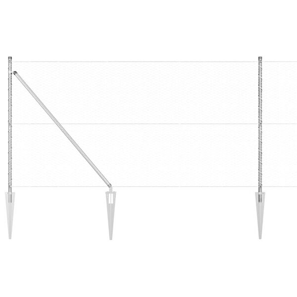 vidaXL Gjerdep&aring;le s&oslash;lv 100 x 1,4 m (25 mm mesh) St&aring;l