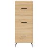 vidaXL Highboard sonoma eik 34,5x34x180 cm konstruert tre