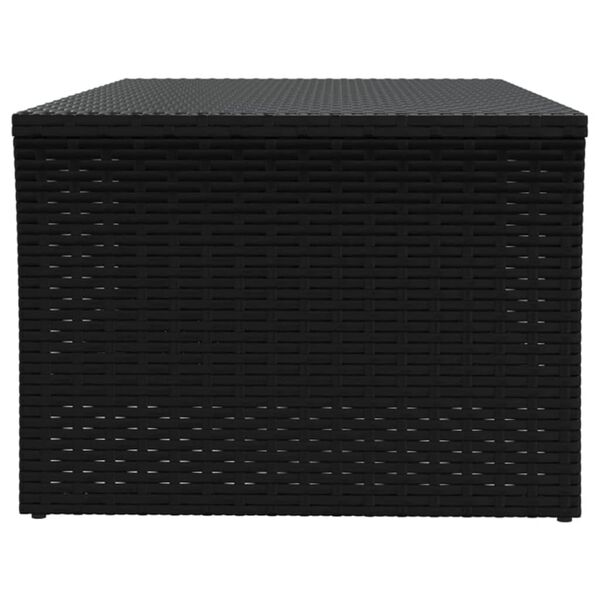 Salongbord svart 100x50x40 cm polyrotting
